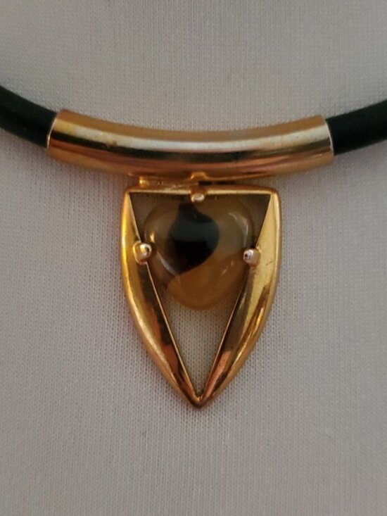 Jewelry - Cat's Eye Leather Corded Necklace
